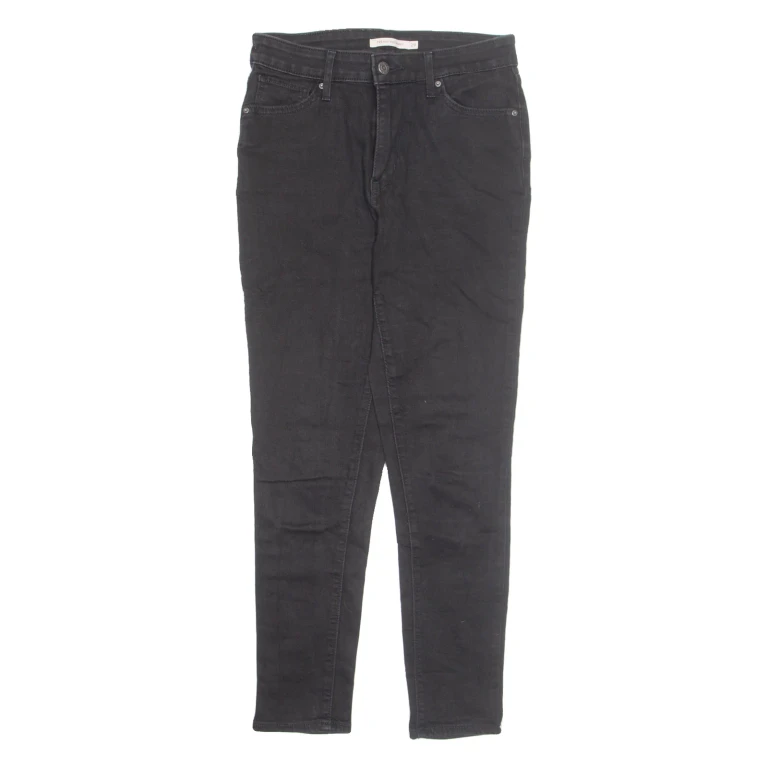 LEVI'S Womens Jeans Black Regular Skinny W29 L28