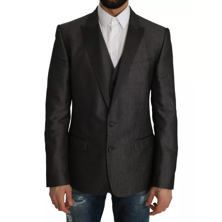 Gray Martini 2 Piece Vest Coat Blazer Clothing - Men