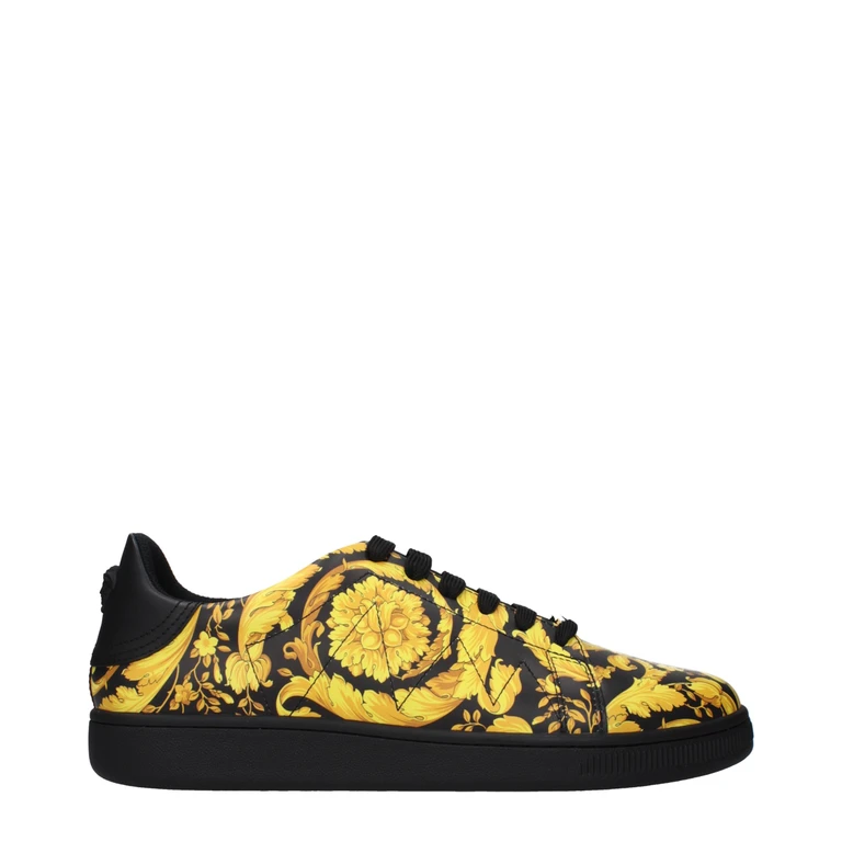 Versace Black Leather Chunky Sneakers - Men
