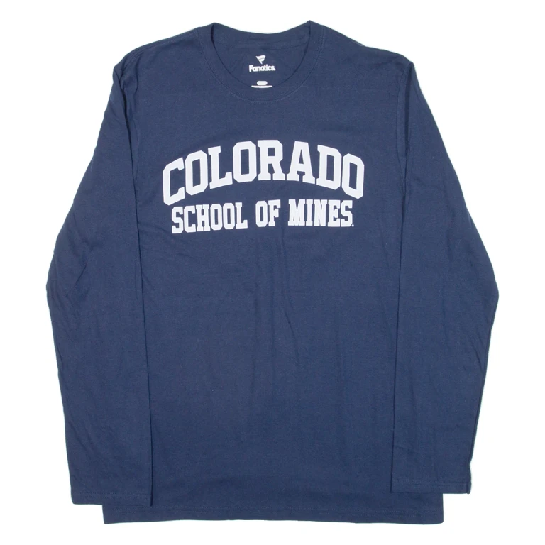 FANATICS Colorado School Of Mines Mens T-Shirt Blue Long Sleeve USA M