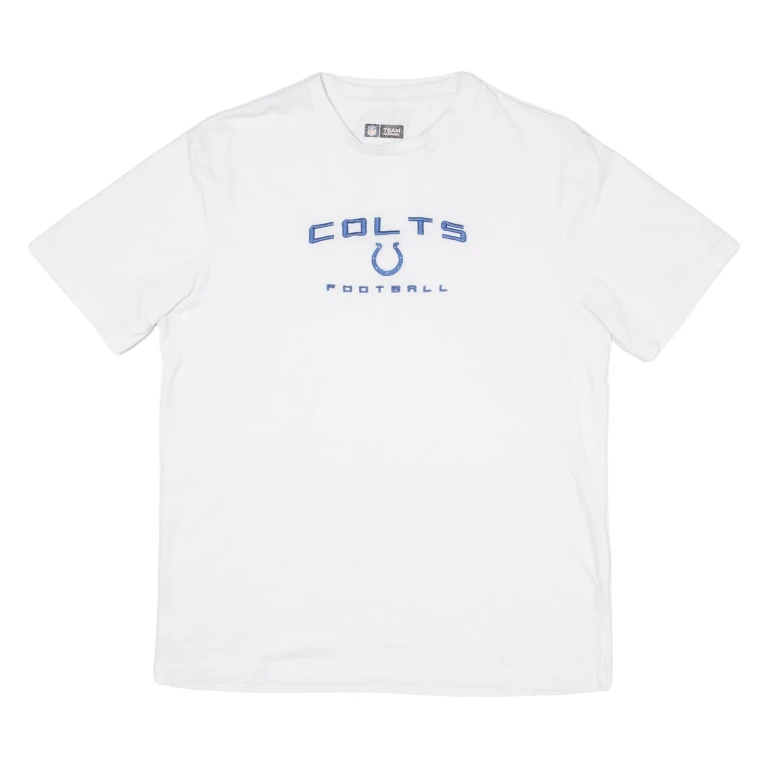 NFL Colts Football Mens T-Shirt White USA L