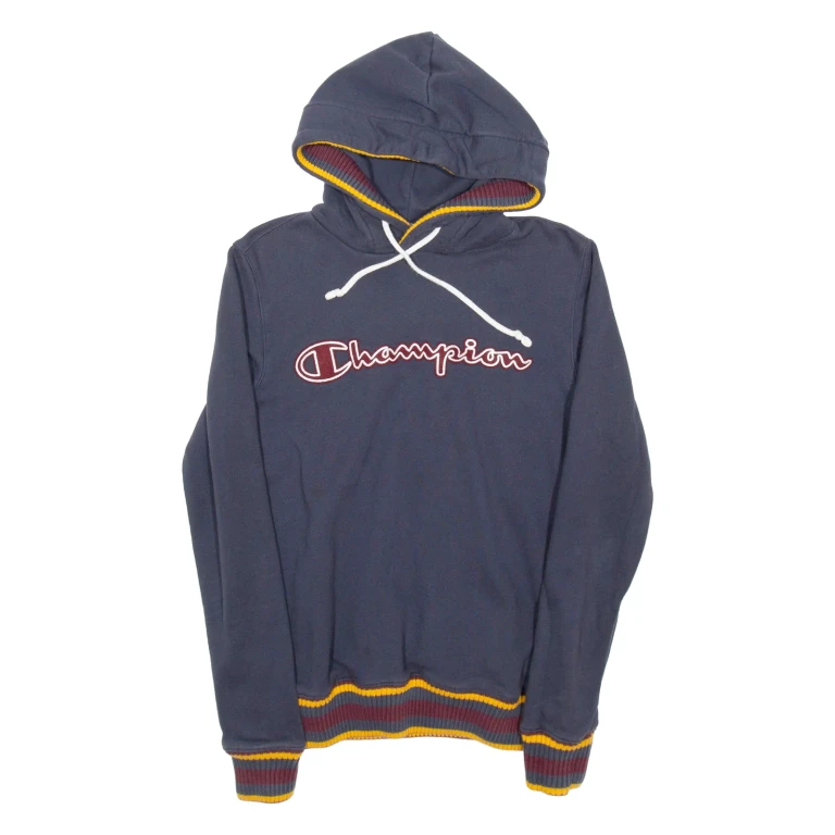 CHAMPION Mens Blue Hoodie S