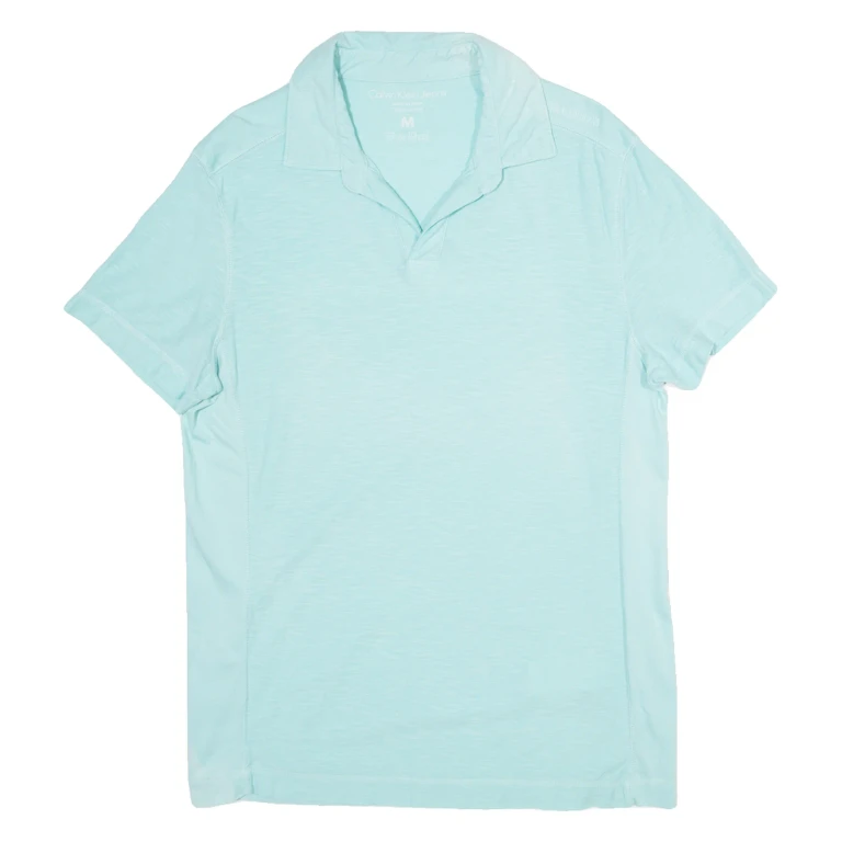CALVIN KLEIN JEANS Mens Polo Shirt Blue M