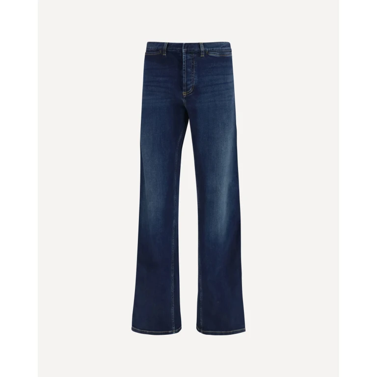 GUCCI Cotton Jeans with Web stripe Male 34