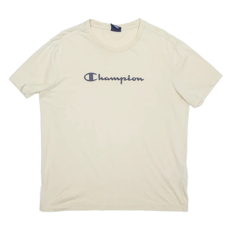 CHAMPION Mens T-Shirt Beige L