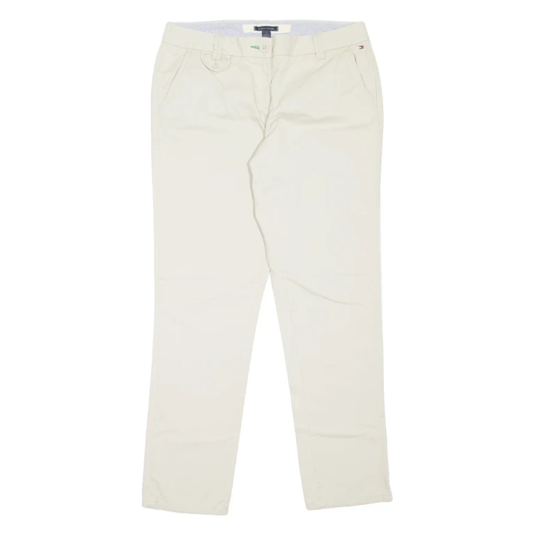 TOMMY HILFIGER Chino Womens Trousers Beige Regular Tapered W32 L30