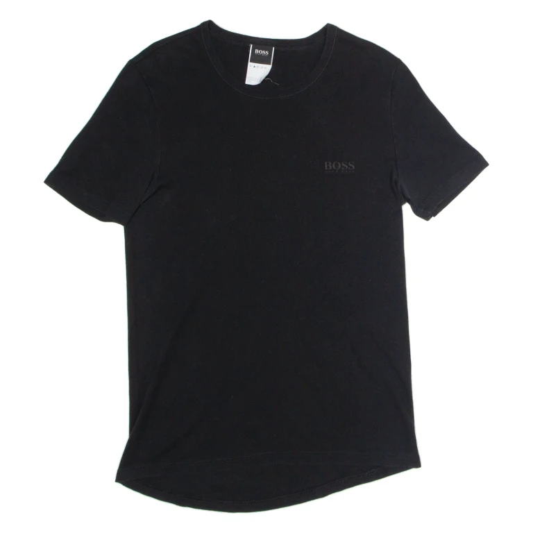 BOSS Mens T-Shirt Black Crew Neck M