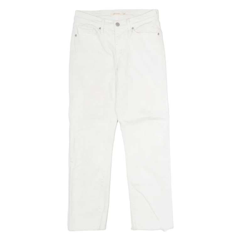 LEVI'S Womens Jeans White Classic Straight W26 L26