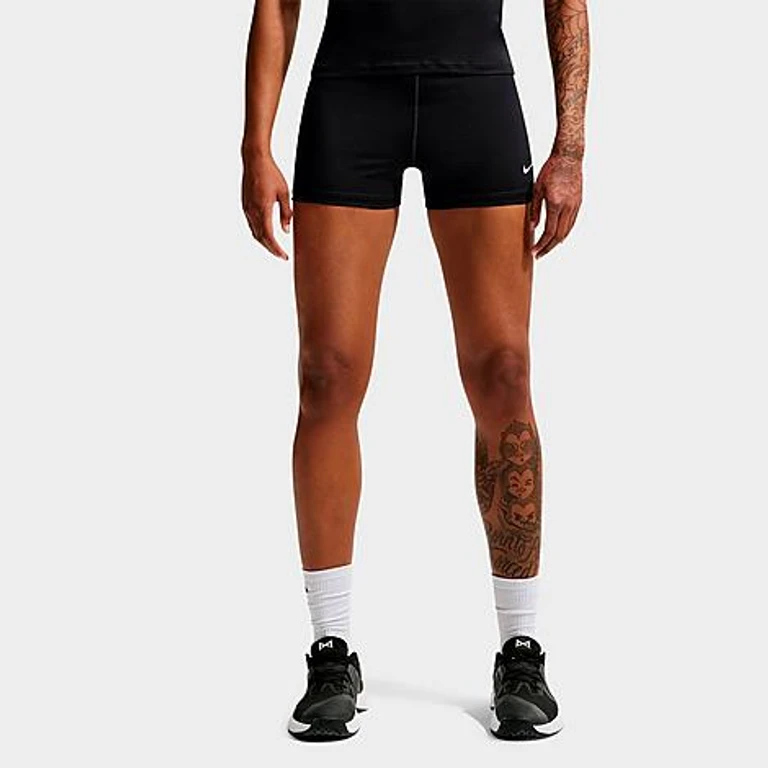 Nike Women's Pro Sculpt High-Waisted 3" Biker Shorts in Black/White Size: XXS