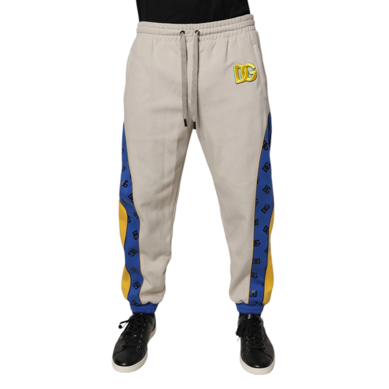Multicolor Cotton Dg Jogger Sweatpants Pants Polyester Elastane - Men