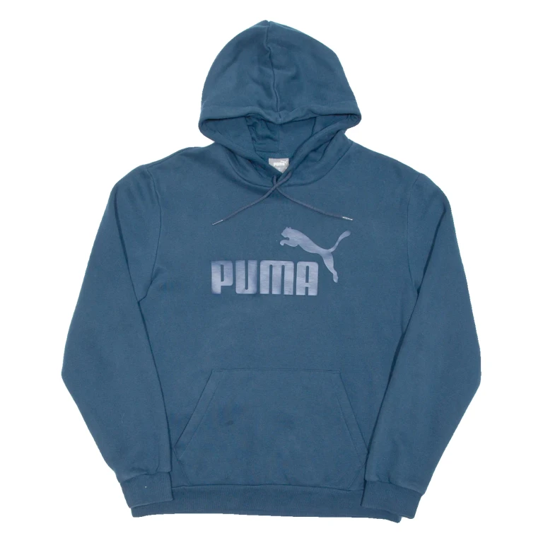 PUMA Mens Blue Hoodie Pullover L