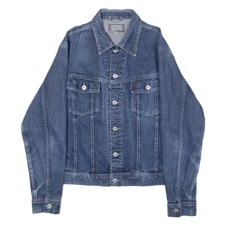 TEDDY'S Mens Denim Jacket Blue L