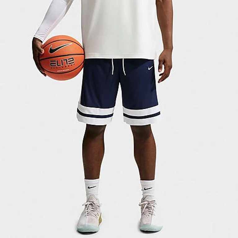 Nike Men's Dri-FIT Game Classic 10" Basketball Shorts in Midnight Navy/White/Midnight Navy Size: XS