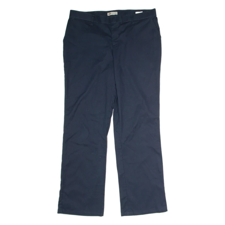 DICKIES Workwear Womens Trousers Blue Regular Straight W36 L32