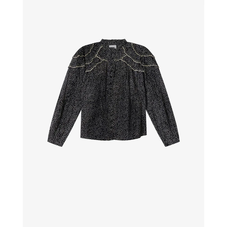 Blouse Christa - Femme - Noir Et Écru - Taille 34 - Marant Étoile