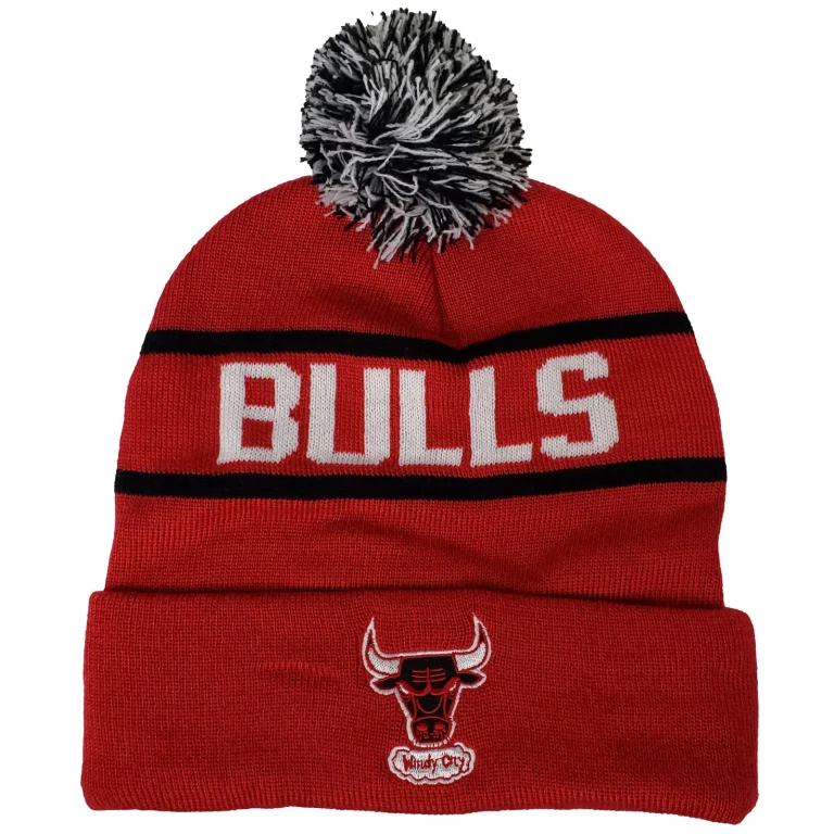 Men's NBA Reload Pom Knit Beanie Bulls Knit Hat
