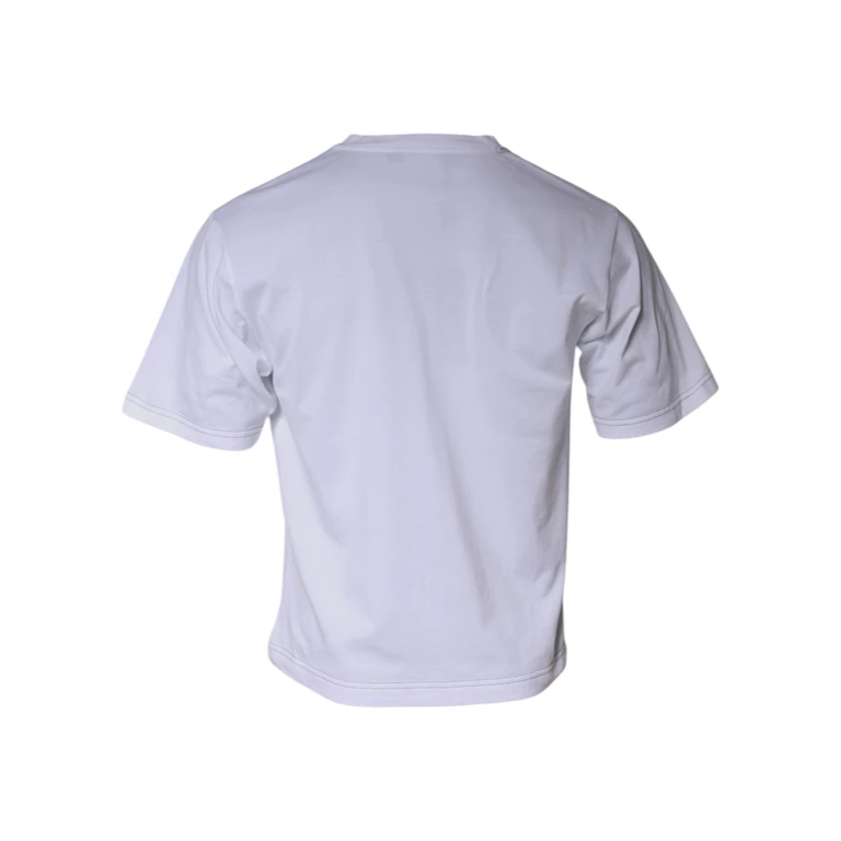 Dolce & Gabbana White Dg Logo Cotton Shorts Sleeves T-Shirt - Men