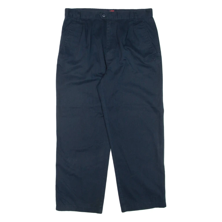 DUNLOP Mens Trousers Blue Regular Straight W34 L27