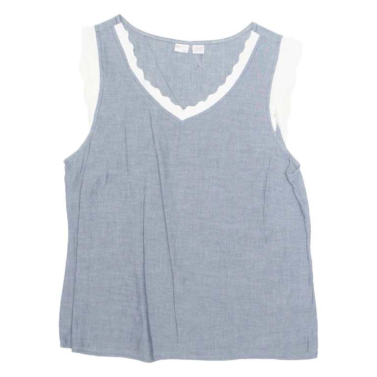 Womens Vest Grey V-Neck M