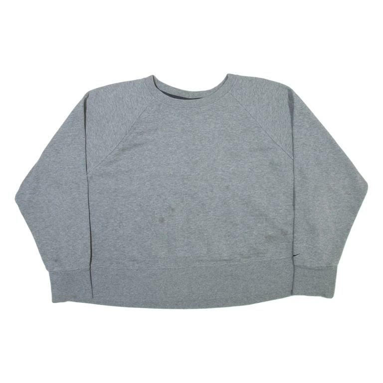 NIKE Womens Sweatshirt Grey Crew Neck 2XL