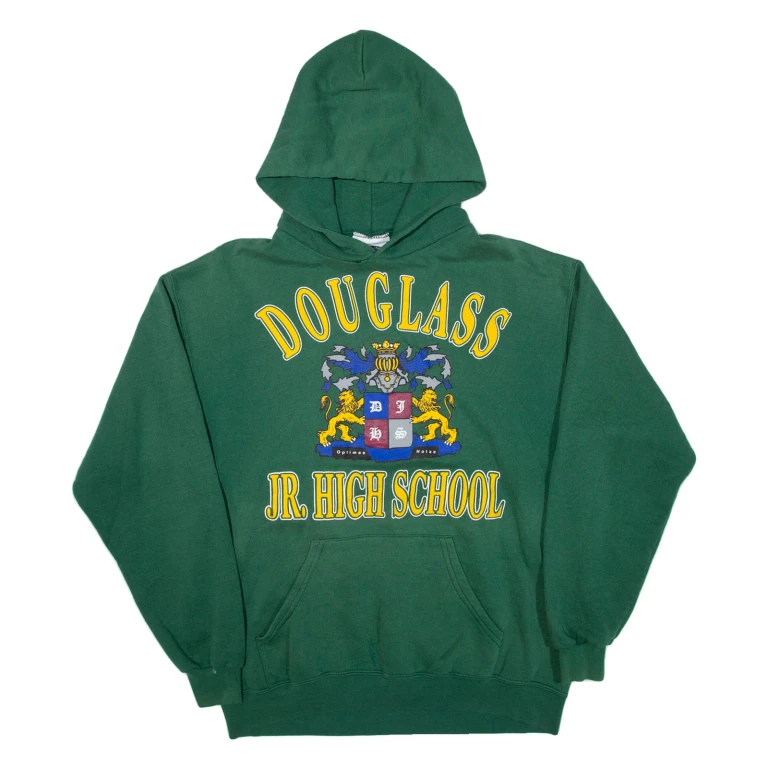 LEE Douglass Jr. High School Mens Green Hoodie USA M