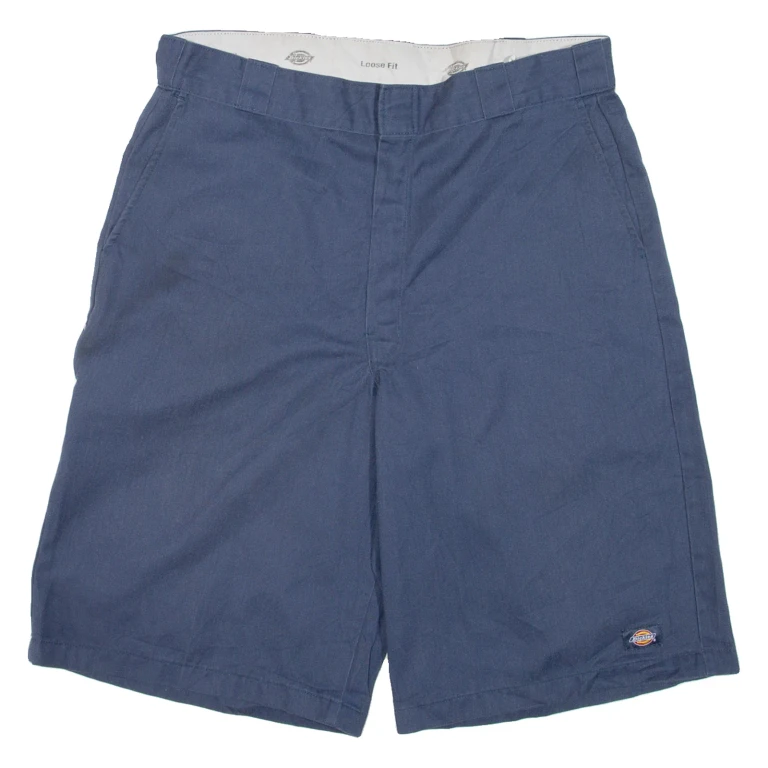 DICKIES Mens Workwear Shorts Blue L W36
