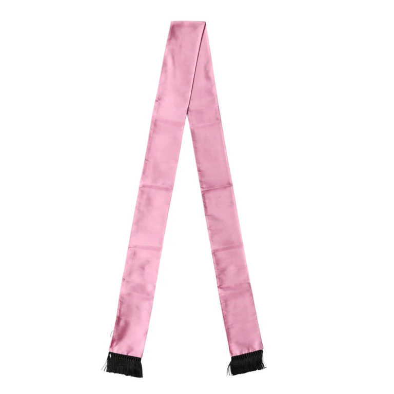 Dolce & Gabbana Pink Silk Fringes Neck Wrap Foulard Scarf - Men