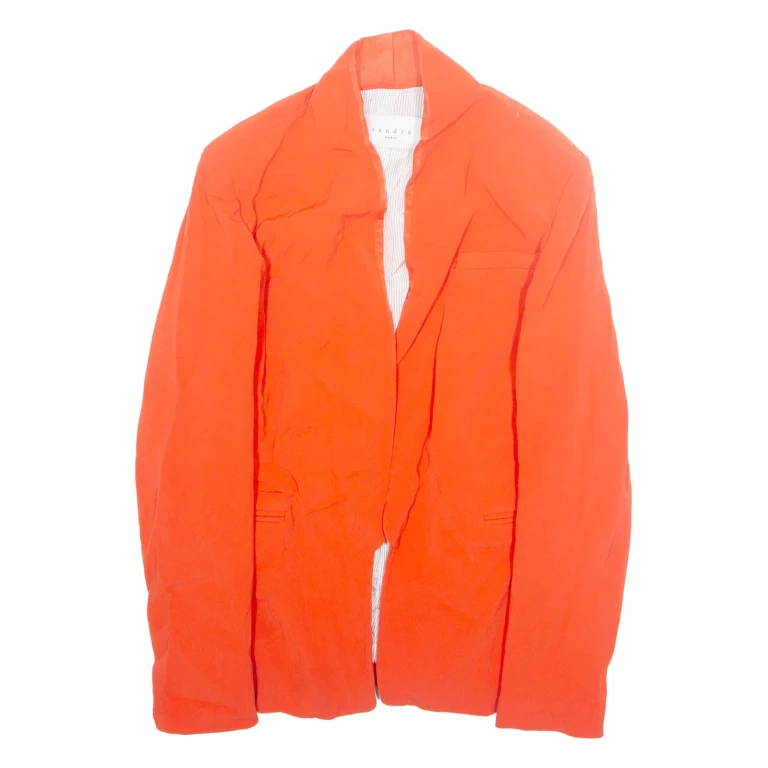 SANDRO Womens Blazer Jacket Orange Viscose M