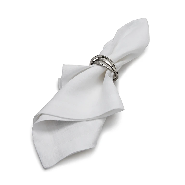 Hammered-Brass Bangles Napkin Ring - Exclusive