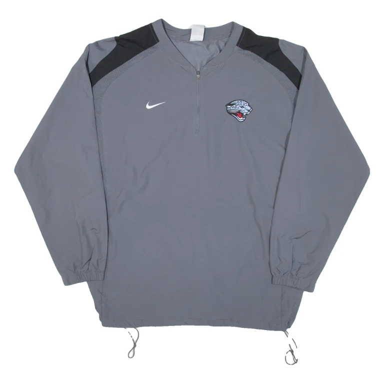 NIKE Mens Sweatshirt Grey 1/4 Zip M