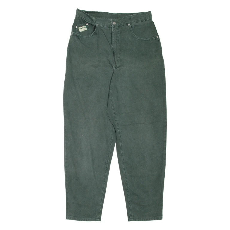 H.I.S Womens Jeans Green Regular Mom W30 L29