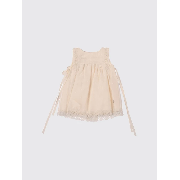 Baby Girl's Cotton Mini Dress with Lace Inserts (00415127362T1697)