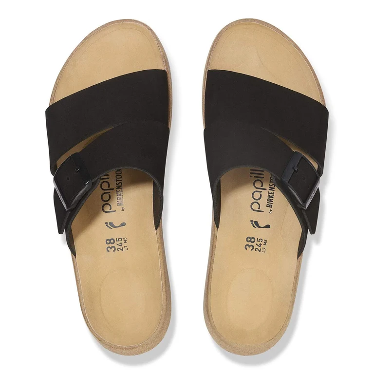 Unisex Almina Nubuck Leather Black
