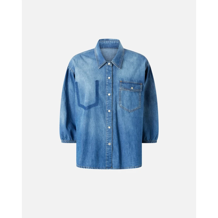 Pinko - Chemise en jean à manches trois-quarts - 38