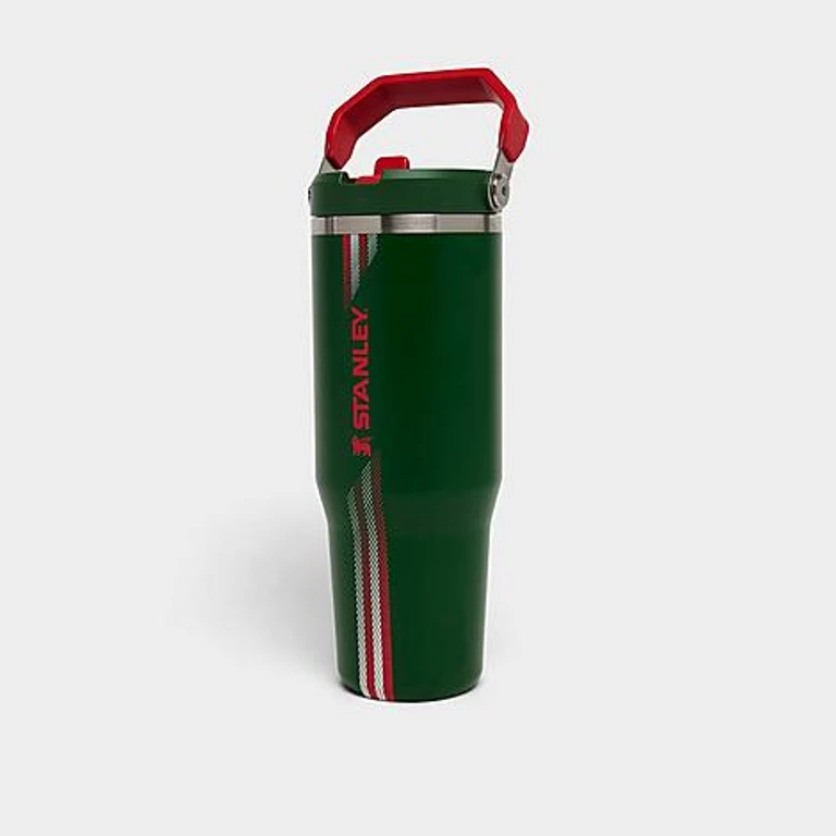IceFlow Flip Straw Tumbler (30 oz) in Dark Green/Red