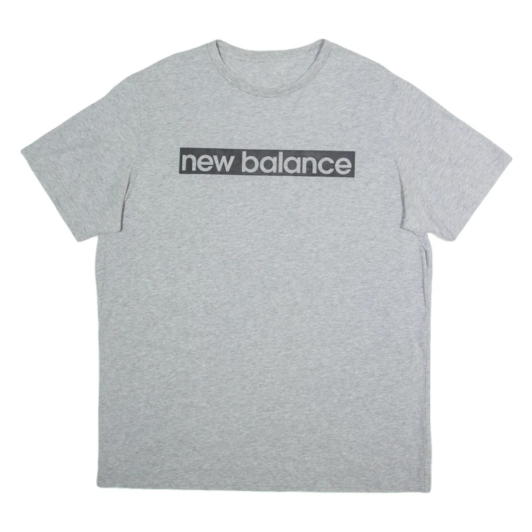 NEW BALANCE Mens T-Shirt Grey XL