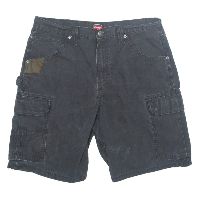WRANGLER Carpenter Mens Workwear Shorts Blue L W36