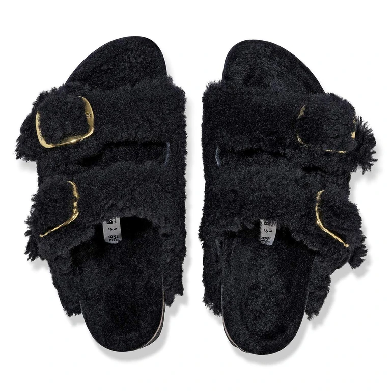 Unisex Arizona Big Buckle Shearling Black Gold