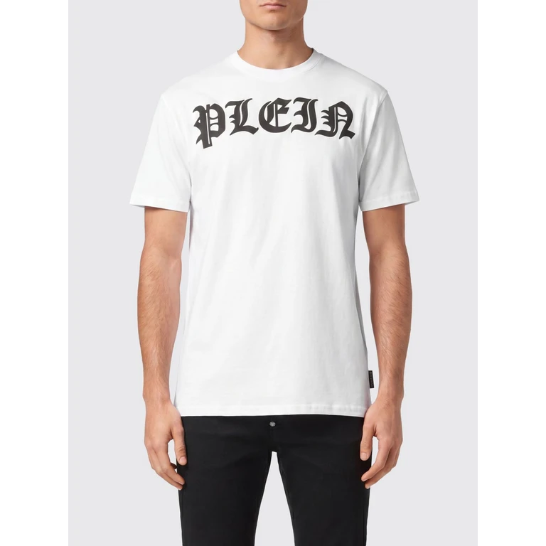 Gothic Cotton T-shirt with Contrasting Logo Print on the Chest (SADCMTK6859PJY002N01)