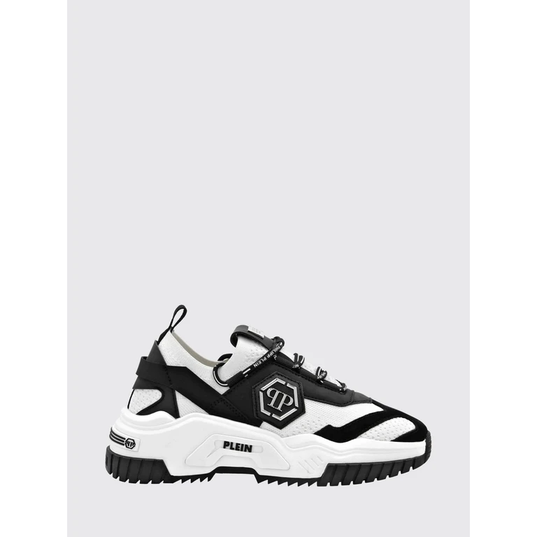 Low-Top Sneakers in Knit with Bicolour Monogram and Serrated Sole (SABSUSC0122PTE003N0102)