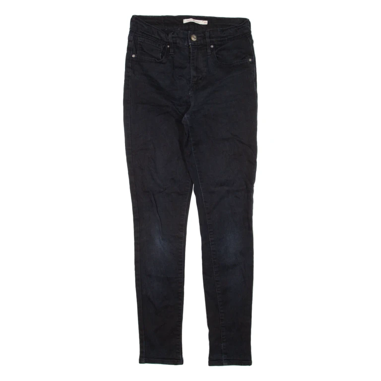 LEVI'S 721 High Rise Womens Jeans Black Slim Skinny W25 L28