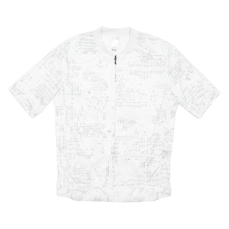 Cycling Mens Jersey White Full Zip XL