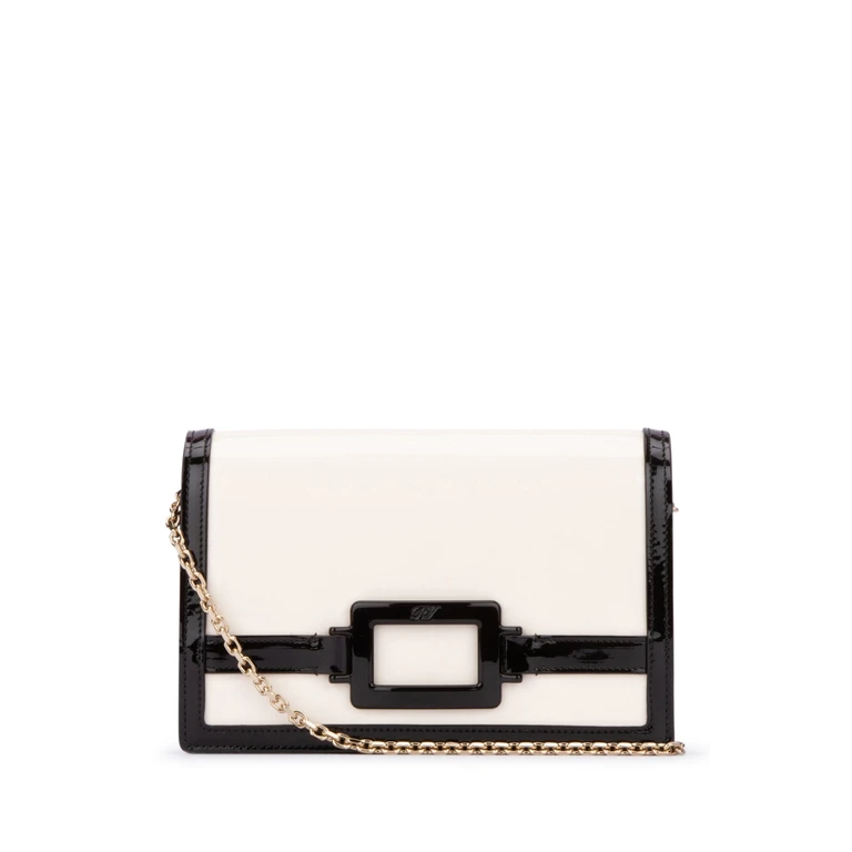 Roger Vivier Rbwaord0101qtc 0h62 C019cireb999nero Vernis Luxor+nappa Agnello Clutch