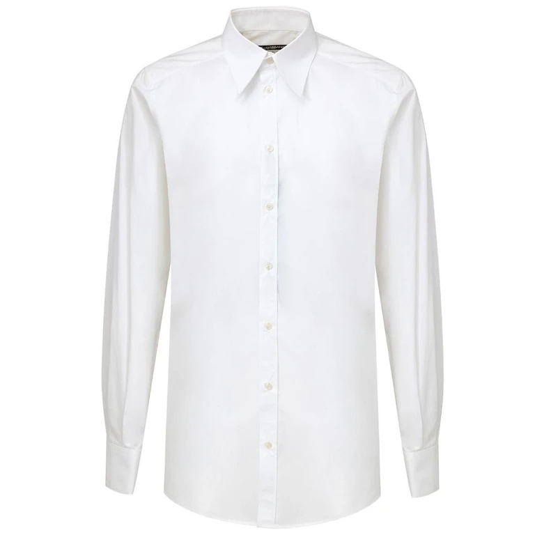 Dolce & Gabbana White Cotton Dress Shirt - Men