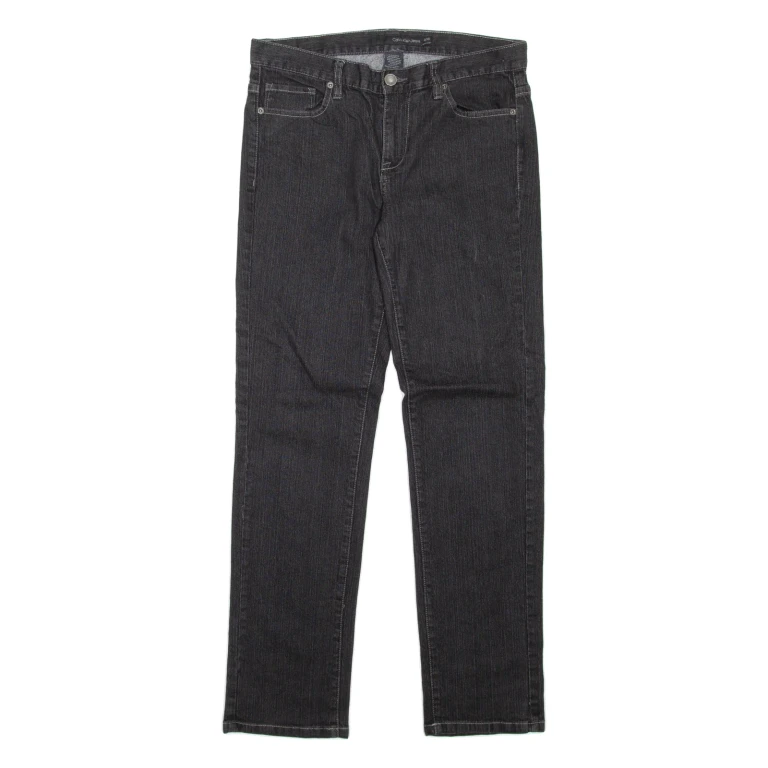 CALVIN KLEIN JEANS Womens Jeans Black Regular Straight W30 L30