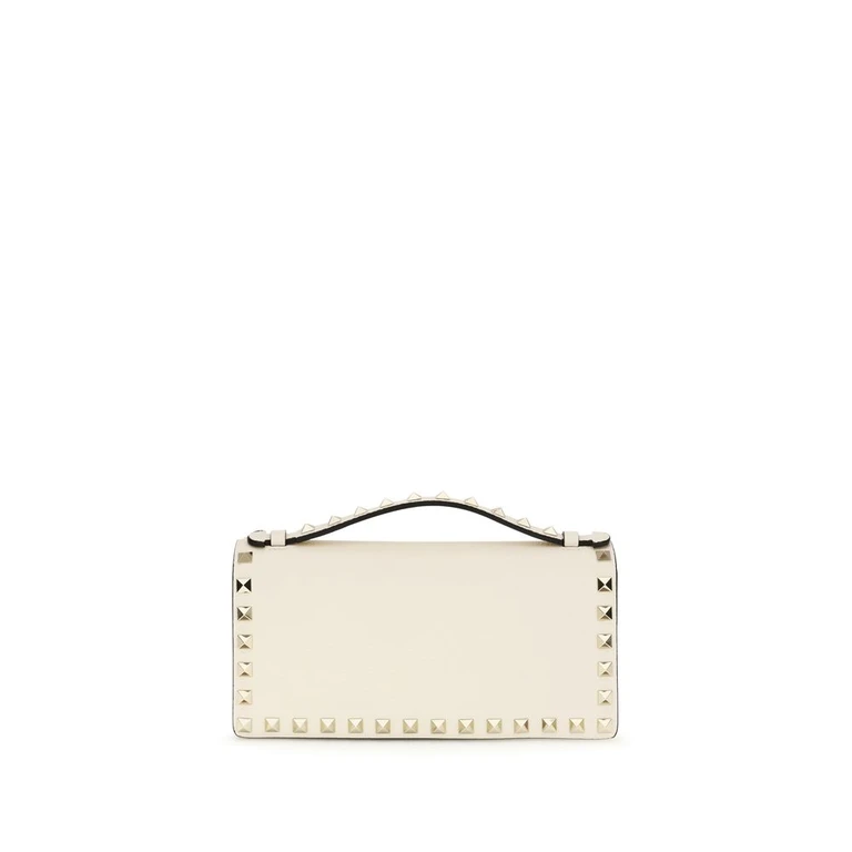 Valentino Garavani Beige Calf Leather Bos Taurus Wallet - Women