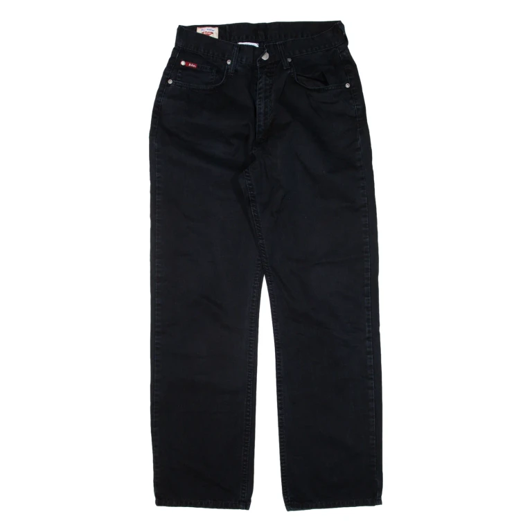 LEE COOPER Mens Trousers Black Relaxed Straight W27 L28