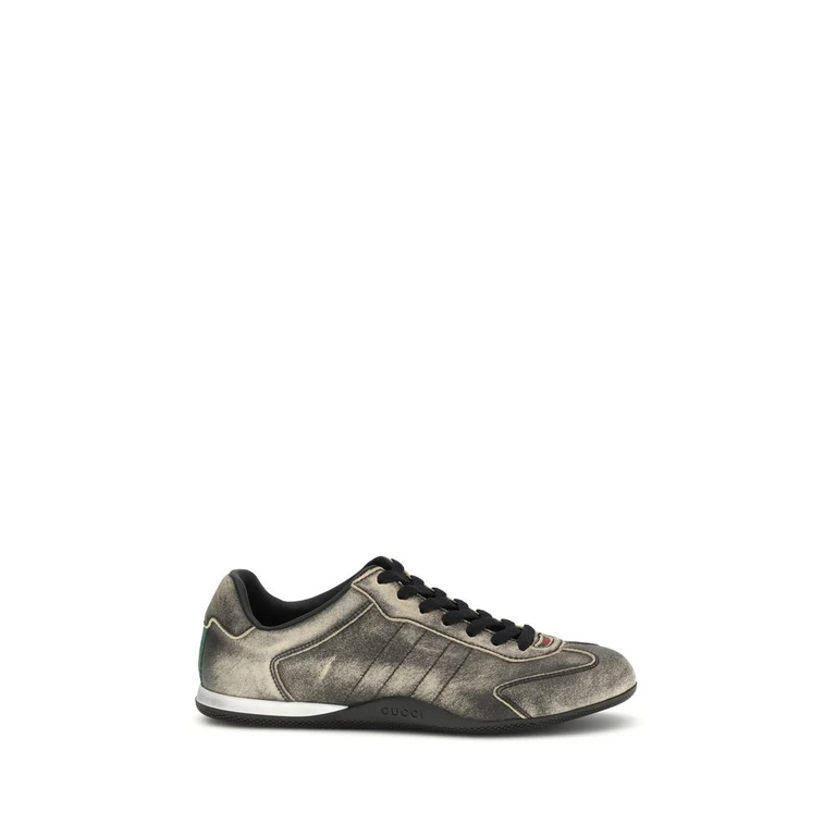 Black Calf Leather Bos Taurus Low Top Sneakers - Women