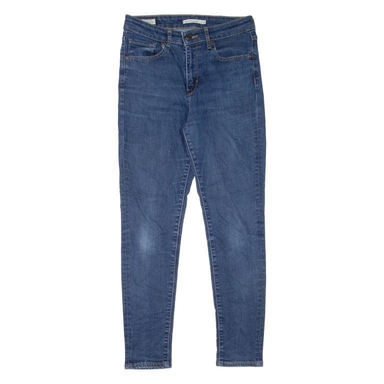 LEVI'S 721 High Rise BIG E Womens Jeans Blue Slim Skinny W28 L28