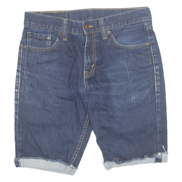 LEVI'S Cut Off Turn Up 511 Mens Denim Shorts Blue M W30